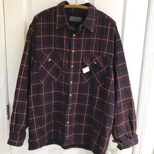 David Taylor Thermal Lined Plaid Flannel Shirt - WARM - XL